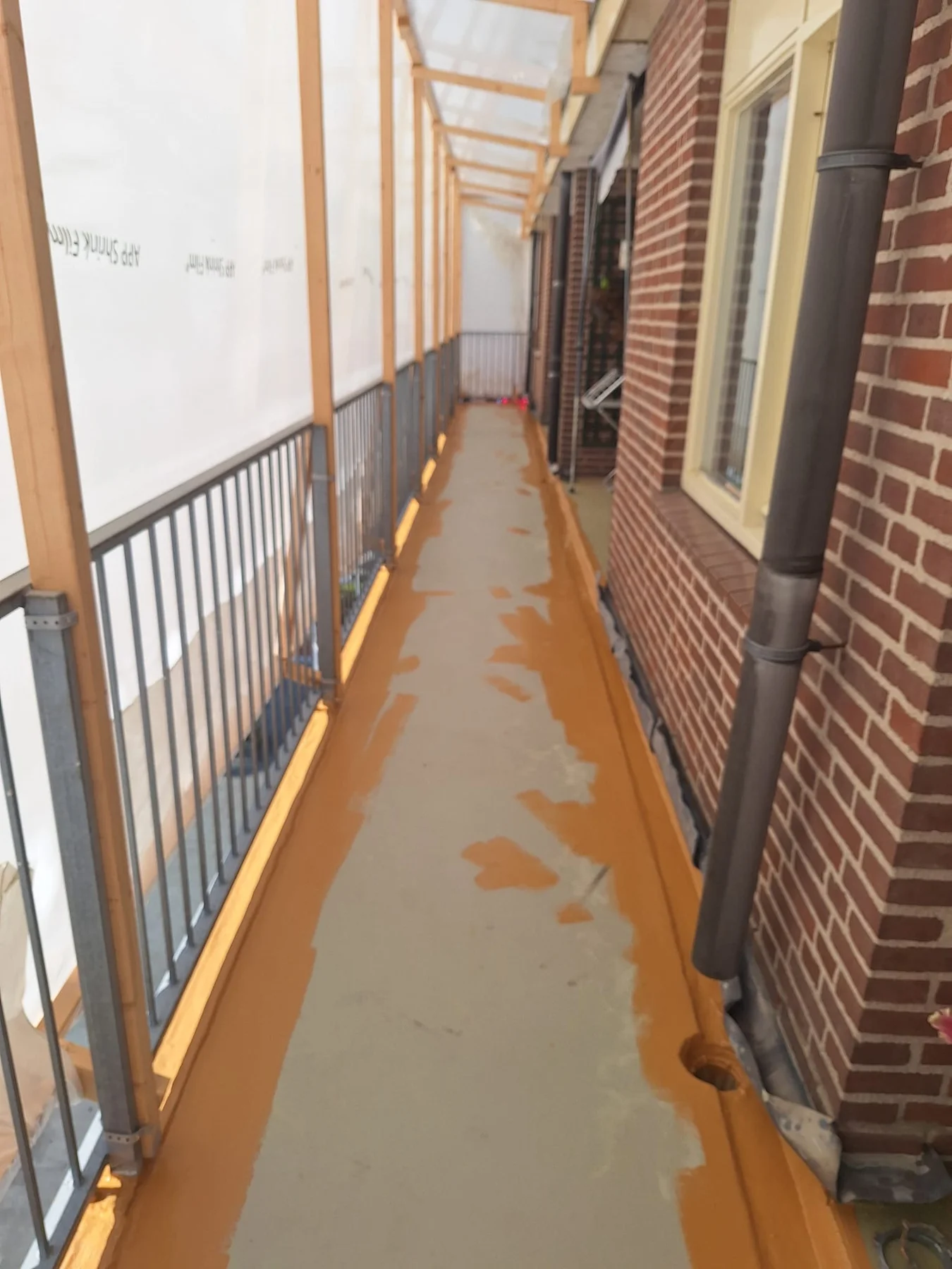 Galerijvloer tijdens de opbouw van het ALSAN-systeem